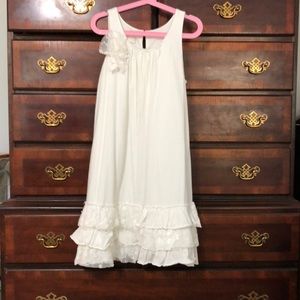Girls Ivory Sleeveless Dress